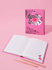 Mean Girls X SHEIN Quaderno con copertina glitterata da 96 pagine, quaderno, regalo creativo ed elegante