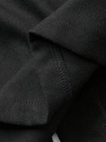 Dazy-Less 女士优雅亮片3D立体花卉装饰休闲商务通勤黑色铅笔裙，适合婚礼、派对、宴会、秋冬季穿着。 - 黑色 - 查看 5