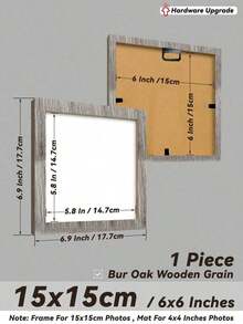 1PC Woodgrain Photo Frame 30x40cm 30x30cm 15x15cm - Wall Mounted Collage Frame For Diamond Painting, Multi Opening Gallery Frame For Wedding Family Gift