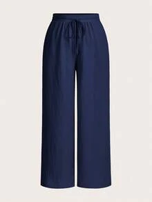 Auralis Trang phục du lịch mùa hè cỡ lớn dành cho nữ Trang phục công sở thường ngày dành cho nữ Phong cách thời trang mới Đi làm thường ngày Kỳ nghỉ Nhẹ nhàng Thoáng khí Thoải mái Đen Xanh lam đậm, Màu mơ Bộ 3 món bạn gái có túi Quần ống rộng rộng rãi, Quần đi biển Quần bồng bềnh Quần làm việc Quần vải lanh dành cho nữ - Nhiều màu - Xem 6