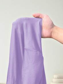 Solflare Plus Size Purple Short Sleeve Loose Fit T-Shirt Dress, Suitable For Spring And Summer,Back To School - Mauve Purple - View 7