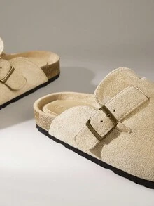 Solecia 女式休闲搭扣穆勒鞋 - 卡其色 - 查看 5