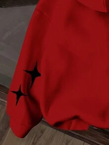 青少年男孩 Y2K 秋季新款休闲简约蜘蛛图案运动街头风宽松舒适长袖卫衣，适合秋冬季穿着 - 彩色 - 查看 5