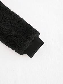 Cozy Pixies Baby Boy Cartoon Rabbit Ear Hooded Thick Jumpsuit Baby Casual Zipper Jumpsuit Warm Jumpsuit For Baby Boy Baby Fleece Jumpsuit Winter Baby Clothes Baby Coat Jumpsuit - Black - View 4