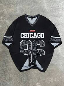 Sport MetroGents Camiseta estilo callejero de Chicago 86 para hombres