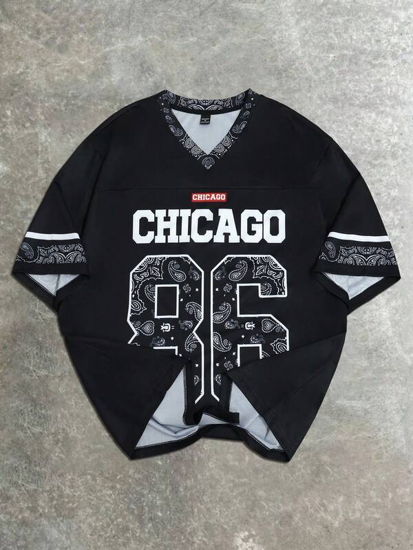 Sport MetroGents Camiseta estilo callejero de Chicago 86 para hombres