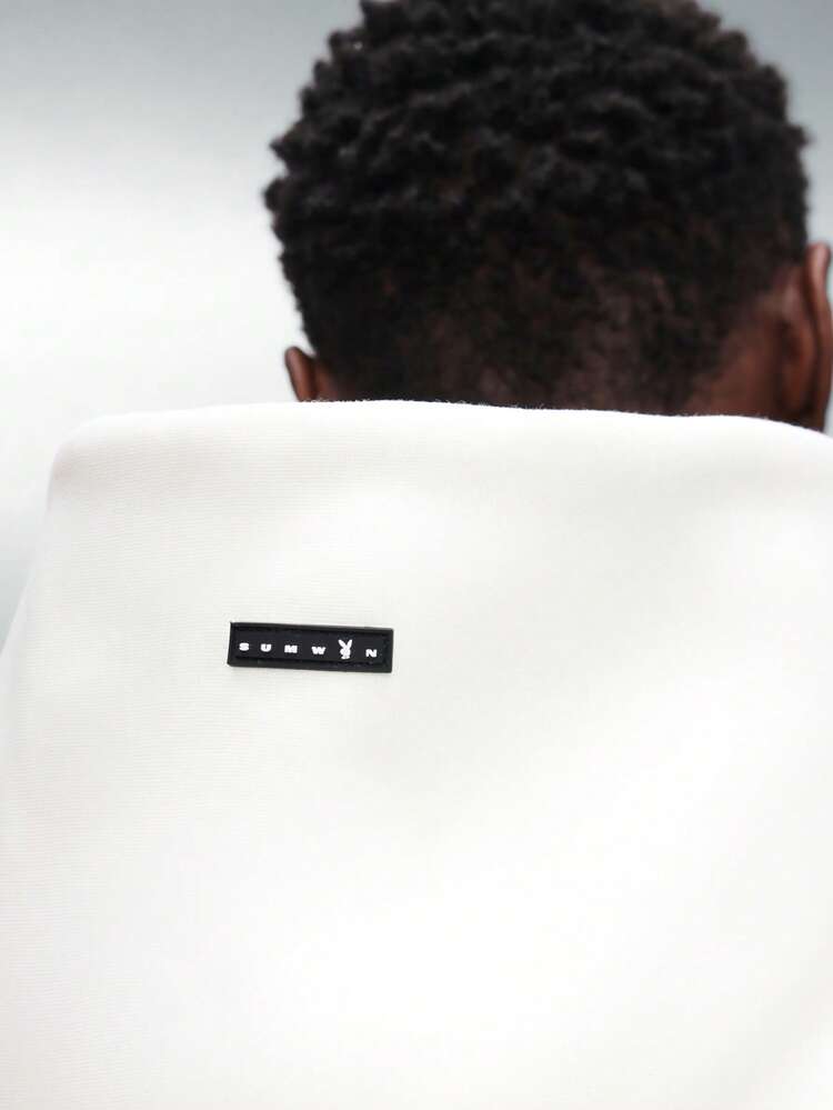 PLAYBOY X SUMWON Half Zip Hooded Sweatshirt With Bunny Logo