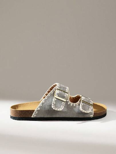 Solecia Women's Fashion Brown Open Toe Casual Lace-Up Comfortable Flat Sandals, Suitable For Spring/Summer Holiday Season