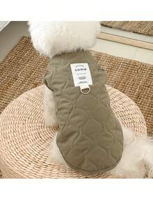 1 件套保暖狗狗衣服羊毛背心宠物服装适用于小型犬和猫，厚垫宠物夹克，秋冬宠物用品