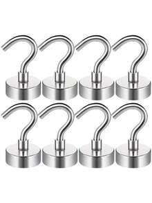 Magnetic Hooks,Strong Heavy Duty Cruise Magnet S-Hooks For Hanging, Cabins, Grill, Kitchen, Garage, Workplace And Office Etc Best Gifts Birthday Graduation - Multicolor - View 4