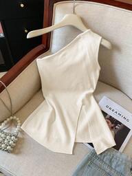 GlowEve Top sin mangas de cuello halter de unicolor casual de verano