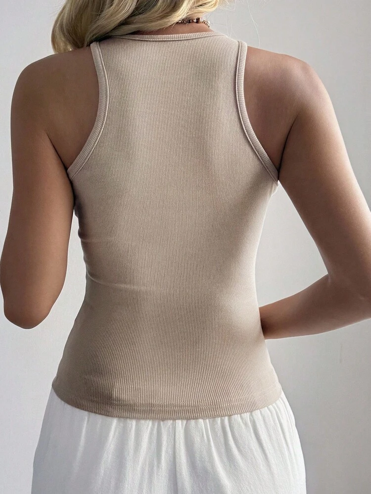 Sleeveless Fitted Athletic Tank Top, Summer