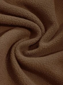 DAZY 男士休闲棕色保暖长袖T恤，秋季 - 鏽棕色 - 查看 7