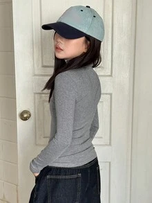 DAZY Girls Turtleneck Fitted Long Sleeve T-Shirt, Fall Clothes