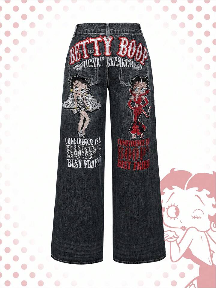 Our Betty Boop | ROMWE Y2K Retro Streetwear Betty & Letter