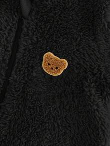 Cozy Pixies Baby Boy Cartoon Rabbit Ear Hooded Thick Jumpsuit Baby Casual Zipper Jumpsuit Warm Jumpsuit For Baby Boy Baby Fleece Jumpsuit Winter Baby Clothes Baby Coat Jumpsuit - Black - View 7