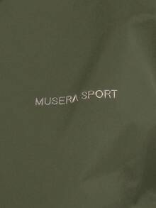 Musera Sport 女士连帽短款尼龙拉链运动夹克，适合板式网球、网球、匹克球、健身房、瑜伽、普拉提等运动，秋季日常休闲穿着 - 軍綠色 - 查看 6