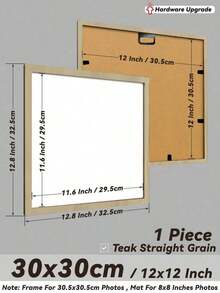 1PC Woodgrain Photo Frame 30x40cm 30x30cm 15x15cm - Wall Mounted Collage Frame For Diamond Painting, Multi Opening Gallery Frame For Wedding Family Gift