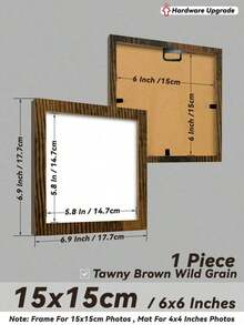 1PC Woodgrain Photo Frame 30x40cm 30x30cm 15x15cm - Wall Mounted Collage Frame For Diamond Painting, Multi Opening Gallery Frame For Wedding Family Gift