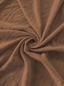 EMERY ROSE Áo thun cổ tròn tay dài màu trơn họa tiết dành cho nữ - màu nâu - Xem 3