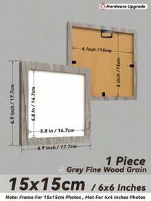 1PC Woodgrain Photo Frame 30x40cm 30x30cm 15x15cm - Wall Mounted Collage Frame For Diamond Painting, Multi Opening Gallery Frame For Wedding Family Gift