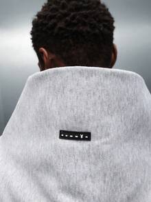 PLAYBOY X SUMWON Casual Oversized Full Zip Graphic Hoodie With Bunny Design Winter Streetwear With Drawstring Hood - Grey - View 6