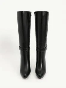 CUCCOO CHICEST 女士时尚黑色及膝靴 - 黑色 - 查看 9