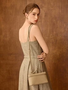 MOTF PREMIUM HOLLOW OUT SQUARE HANDBAG - Pink apricot - View 7