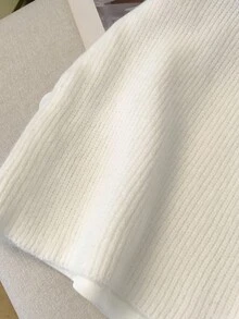 Swim Mod Women's Handmade Sequin Elastic Waist Knit Skirt, Casual Chic Style Cream Skirt White Short Skirt White Knit Skirt Bubble Skirt