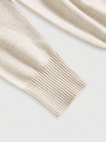 ROMWE J-Fashion 女士休闲开衫，粉色，学院风/原宿风，春秋季 - 杏色 - 查看 4