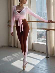 Innovista 芭蕾风格网眼三件套女士套装 色块对比缝线 运动套装 精致双色设计 运动服 运动装 训练透气运动短款上衣 文胸 长袖 T 恤 提臀紧身裤 手机卡口袋 下装两件套 日常瑜伽 自行车骑行 HIIT 办公室到法院 早午餐到健身房 运动休闲 运动 露背 网眼透气 镂空 有氧运动 跑步 CrossFit 户外运动 健康 TT IG 节日 Reel Ready FYP INSTA OOTD 棕粉色健身表现装备 极简主义 自然色调 干净女孩 普拉提公主 影响者时尚 百搭服装 日常穿着 耐用奢华品质 高级拉丁 欧洲柔美女孩 更年期友好 返校活力秋季健身系列平台热销 Lulu 替代品 质量、价格实惠、预算友好、健身服、体育训练、有氧运动、Gymtok 秋季 - 咖啡棕 - 查看 2