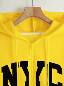 INAWLY 女士连帽卫衣，心形刺绣拉链夹克，适合教师、返校、毕业、日常穿着、冬季外套，时尚百搭