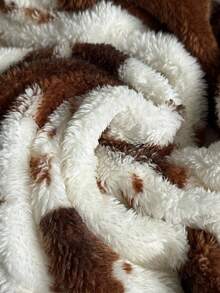 Comfortcana Plus Size Nomadic Brown Cow Print Fleece Pants