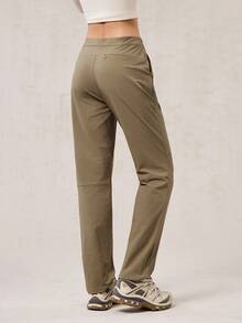 OutZeal 女式无 PFC 防水弹力可调节腰部户外裤 徒步露营秋冬款 - 卡其色 - 查看 10