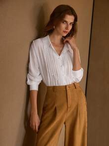 MOTF STUDIO 纽扣纹理衬衫 - 白色 - 查看 4