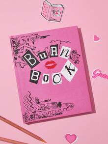 Mean Girls X SHEIN Quaderno con copertina glitterata da 96 pagine, quaderno, regalo creativo ed elegante