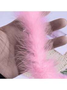 1pc 2M Feather Cord Ribbon, Beautiful Decoration For DIY Crafts, Christmas, New Year Accessories - Multicolor - View 6