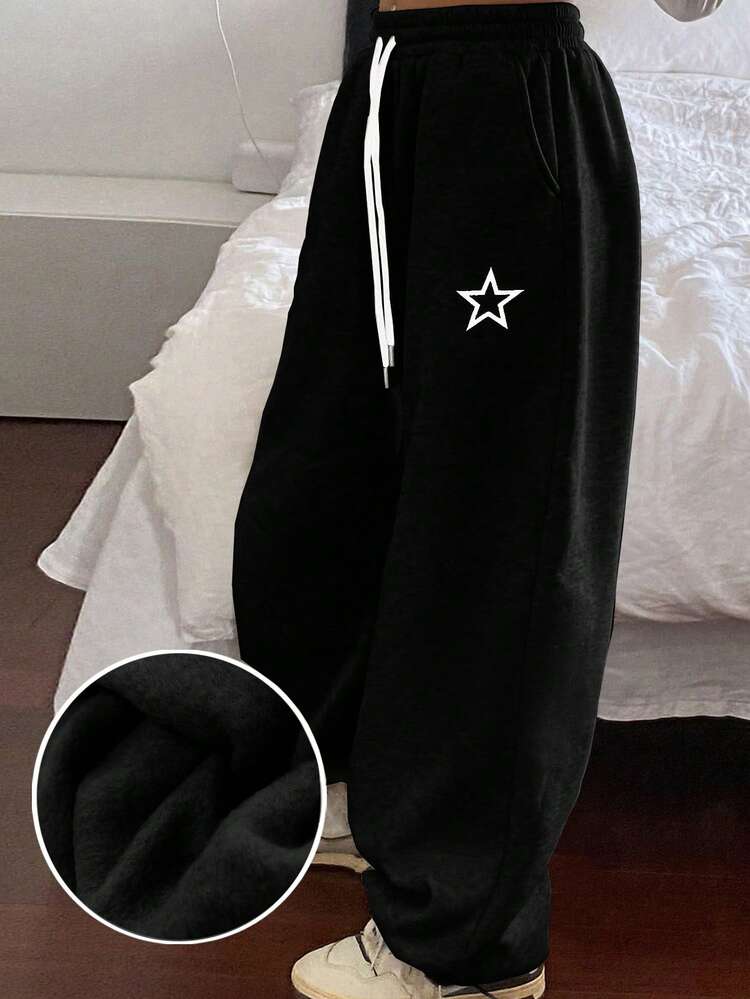 Fashionable Basic Streetwear Casual Straight Leg Decorated Sweatpants For Women,Women Joggers