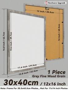 1PC Woodgrain Photo Frame 30x40cm 30x30cm 15x15cm - Wall Mounted Collage Frame For Diamond Painting, Multi Opening Gallery Frame For Wedding Family Gift