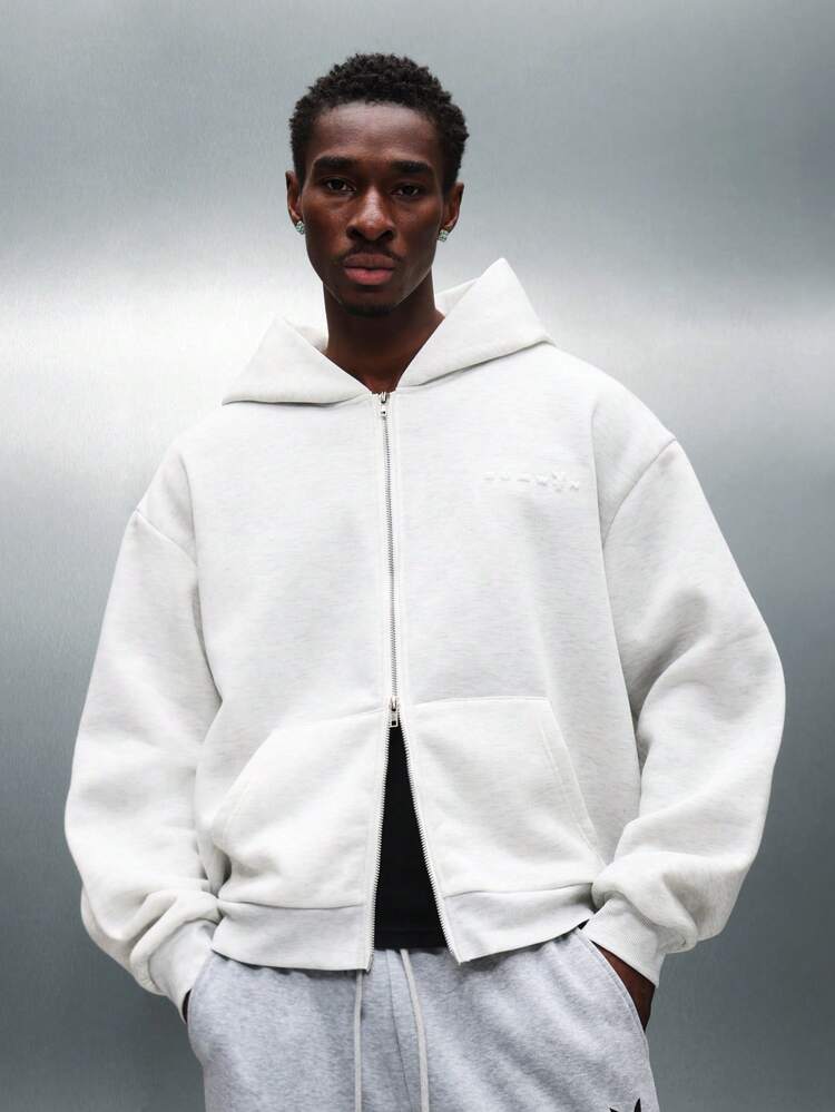 PLAYBOY X SUMWON Regular Fit Full Zip Hoodie With Centre Pocket