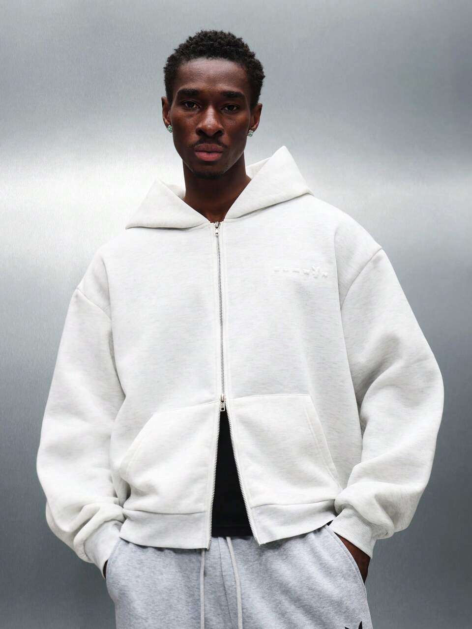 PLAYBOY X SUMWON Essentials Unisex Regular Fit Full Zip Hoodie With Drawstring And Centre Pocket Cozy Casual Loungewear Fall Winter Everyday Basic