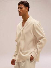 Musero 简约剪裁西装外套领衬衫春夏假期复活节智能 - 米色 - 查看 2
