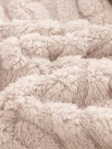 Cozy Pixies 女婴厚羊毛熊耳连帽长袖腰带睡袍 - 杏色 - 查看 7