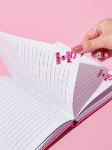 Mean Girls X SHEIN Quaderno con copertina glitterata da 96 pagine, quaderno, regalo creativo ed elegante