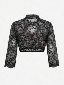 Fairmaia Plus Size Women's Elegant Solid Color Lace Blouse, Traditional German Style, Halloween