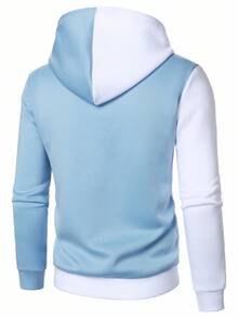 Manfinity Homme Men Casual Colorblock Long Sleeve Hoodie, Fall - Multicolor - View 2
