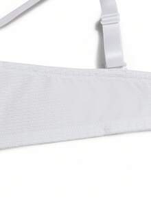 1 Áo ngực không dây đệm mút thêu vải Jacquard cỡ lớn, thoải mái, có gọng, nâng ngực - trắng - Xem 10