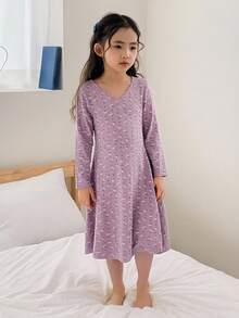 DAZY 年轻女孩日常家居服 - 紫色 - 查看 4