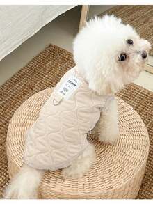 1 件套保暖狗狗衣服羊毛背心宠物服装适用于小型犬和猫，厚垫宠物夹克，秋冬宠物用品