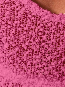 MUSERA Slash Neck Textured Knit Wide Long Sleeve Crop Top Cover Up Only Ibiza Sexy Vacation Holiday Spring Summer Beachwear Romantic Elegant Birthday